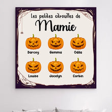 Charger l&#39;image dans la galerie, Impressions sur métal personnalisée, cadeau pour Halloween, Mamie, Papy, Grand-père, mère, Jusqu&#39;à 12 Citrouilles
