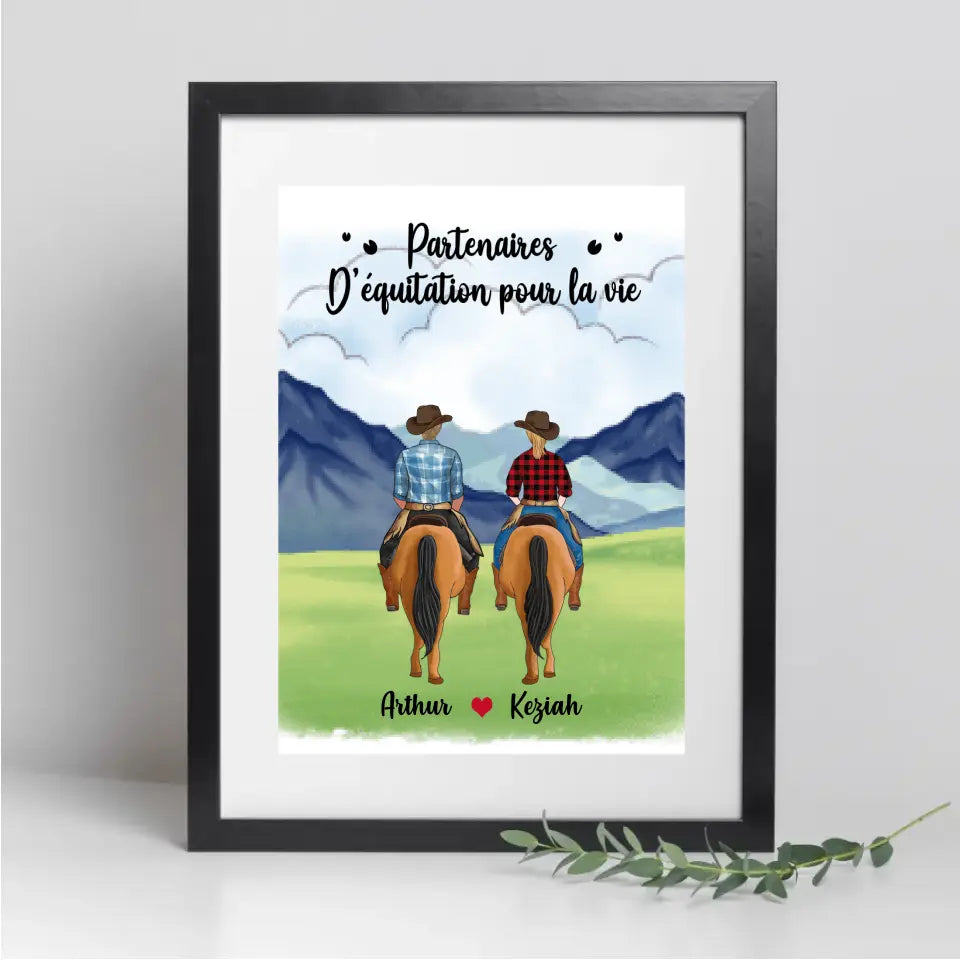 Passe partout cheval personnalisés, Cadeau Pour couple, femme, mari, petit ami, petite amie, chevaux