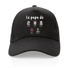 Charger l&#39;image dans la galerie, Casquette personnalisée chien, Casquette homme chiens, Jusqu&#39;à 6 chiens, papa de chiens
