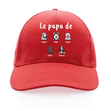 Charger l&#39;image dans la galerie, Casquette personnalisée chien, Casquette homme chiens, Jusqu&#39;à 6 chiens, papa de chiens
