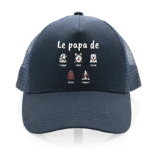 Charger l&#39;image dans la galerie, Casquette personnalisée chien, Casquette homme chiens, Jusqu&#39;à 6 chiens, papa de chiens
