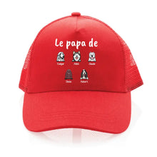 Charger l&#39;image dans la galerie, Casquette personnalisée chien, Casquette homme chiens, Jusqu&#39;à 6 chiens, papa de chiens
