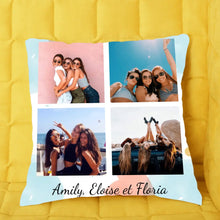 Charger l'image dans la galerie, Oreiller photo personnalisée, Canapé Coussin Noël cadeau pour Famille, Couple, Sœurs, amies, meilleures amies
