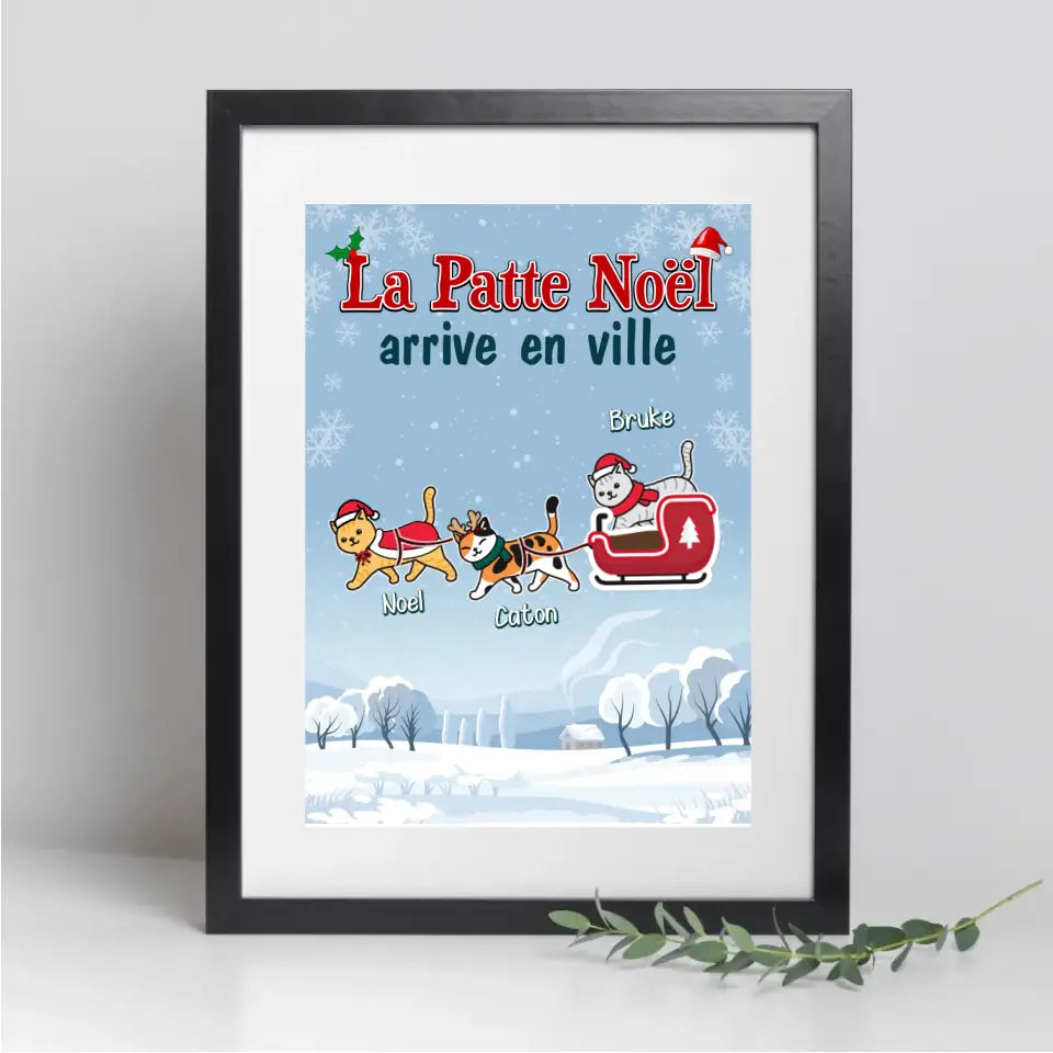 Passe-Partout Personnalisée, Cadeau de Noël pour Amoureux des Chats, Décoration Unique et Personnalisée