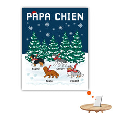 Charger l&#39;image dans la galerie, Impression sur table personnalisée, TableTop Print cadeau pour maman et papa chien, noël est meilleur avec des chiens
