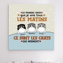 Charger l&#39;image dans la galerie, Impression sur Acrylique personnalisée, cadeau pour maman, papa chat, Ce sont les chats qui m&#39;aiment
