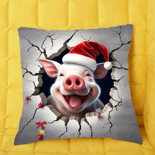 Charger l&#39;image dans la galerie, 3D Porc Noël L&#39;hiver Fourre-tout personnalisés, Noël cadeau pour femme, maman, sœur, tante, grand-mère
