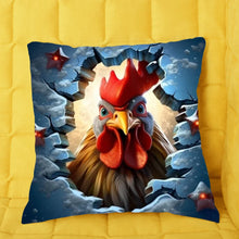 Charger l&#39;image dans la galerie, 3D coq poulet dans la neige Fourre-tout personnalisés, Noël cadeau pour femme, maman, sœur, tante, grand-mère
