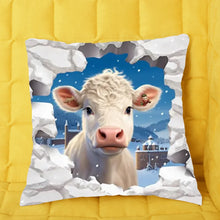 Charger l&#39;image dans la galerie, 3D Vache Charolais Fourre-tout personnalisés, Noël cadeau pour femme, maman, sœur, tante, grand-mère
