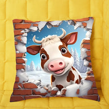 Charger l&#39;image dans la galerie, 3D Noël Vache Holstein Friesian Fourre-tout personnalisés, Noël cadeau pour femme, maman, sœur, tante, grand-mère
