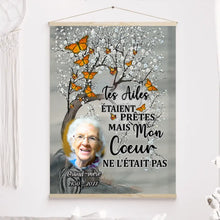 Charger l&#39;image dans la galerie, Poster premium encadré en bois personnalisée, Tes ailes étaient prêtes mais mon cœur ne l&#39;était pas, mémoire, souvenirs, mémorial
