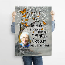 Charger l&#39;image dans la galerie, Poster premium encadré en bois personnalisée, Tes ailes étaient prêtes mais mon cœur ne l&#39;était pas, mémoire, souvenirs, mémorial
