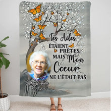 Charger l&#39;image dans la galerie, Poster premium encadré en bois personnalisée, Tes ailes étaient prêtes mais mon cœur ne l&#39;était pas, mémoire, souvenirs, mémorial
