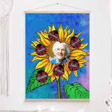 Charger l&#39;image dans la galerie, Tournesol Photo Poster premium encadré en bois Couverture personnalisée, cadeau pour Grand-mère, grand-père, maman, papa
