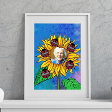 Charger l&#39;image dans la galerie, Tournesol Photo Poster premium encadré en bois Couverture personnalisée, cadeau pour Grand-mère, grand-père, maman, papa
