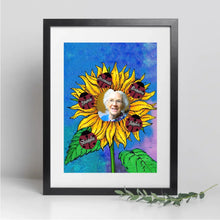 Charger l&#39;image dans la galerie, Tournesol Photo Poster premium encadré en bois Couverture personnalisée, cadeau pour Grand-mère, grand-père, maman, papa
