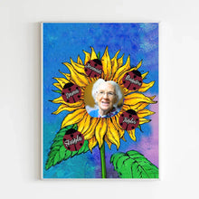 Charger l&#39;image dans la galerie, Tournesol Photo Poster premium encadré en bois Couverture personnalisée, cadeau pour Grand-mère, grand-père, maman, papa
