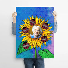 Charger l&#39;image dans la galerie, Tournesol Photo Poster premium encadré en bois Couverture personnalisée, cadeau pour Grand-mère, grand-père, maman, papa
