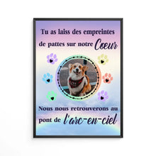 Charger l&#39;image dans la galerie, Chien Chat Cheval Pet Photo Couverture personnalisée, Plaid mémoire, souvenirs, mémorial, pont de l&#39;arc-en-ciel
