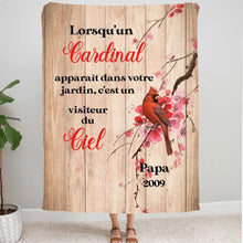 Charger l&#39;image dans la galerie, Toile à suspendre personnalisée, Lorsqu&#39;un cardinal apparaît dans votre jardin, mémoire, souvenirs, mémorial
