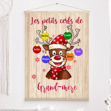 Charger l&#39;image dans la galerie, Joyeux Noël Poster personnalisée Noms, cadeau pour Grand-mère, Mamie, Les petits cerfs de grand-mère
