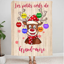 Charger l&#39;image dans la galerie, Joyeux Noël Poster personnalisée Noms, cadeau pour Grand-mère, Mamie, Les petits cerfs de grand-mère
