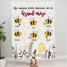 Charger l&#39;image dans la galerie, Enfants Poster personnalisée Noms, cadeau pour aime les abeilles, Les raisons d&#39;être heureux de Grand-mère, Mamie
