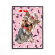 Charger l&#39;image dans la galerie, Yorkshire Terrier Couverture personnalisée, Plaid cadeau pour Maman chien, Amoureux des chiens yorkshires
