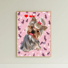 Charger l&#39;image dans la galerie, Yorkshire Terrier Couverture personnalisée, Plaid cadeau pour Maman chien, Amoureux des chiens yorkshires
