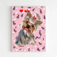 Charger l&#39;image dans la galerie, Yorkshire Terrier Couverture personnalisée, Plaid cadeau pour Maman chien, Amoureux des chiens yorkshires
