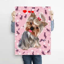 Charger l&#39;image dans la galerie, Yorkshire Terrier Couverture personnalisée, Plaid cadeau pour Maman chien, Amoureux des chiens yorkshires
