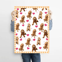 Charger l&#39;image dans la galerie, Goldendoodle Chiens Toile à suspendre personnalisée, cadeau pour Amoureux des chien, maman et papa chien
