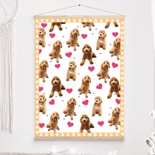 Charger l&#39;image dans la galerie, Goldendoodle Chiens Toile à suspendre personnalisée, cadeau pour Amoureux des chien, maman et papa chien
