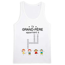 Charger l&#39;image dans la galerie, Enfants Mots croisés, T-shirt personnalisé grand-père grand-mère, ce grand-père appartient à, fête des pères
