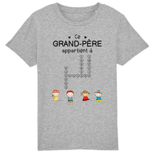 Charger l&#39;image dans la galerie, Enfants Mots croisés, T-shirt personnalisé grand-père grand-mère, ce grand-père appartient à, fête des pères
