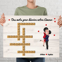 Charger l'image dans la galerie, Mots croisés Bloc Acrylique personnalisé, Saint-Valentin Cadeaux pour couple, Mots pour décrire notre amour

