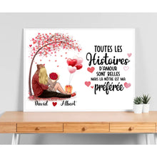 Charger l'image dans la galerie, Bloc Acrylique personnalisée, Saint-Valentin cadeau pour Couple, femme, mari, toutes les histoires d'amour sont belles
