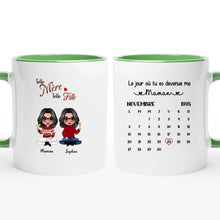 Charger l&#39;image dans la galerie, Date d&#39;anniversaire Mug Calendrier personnalisé, Fête des mères Cadeaux pour maman, Telle mère, telle fille
