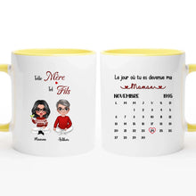 Charger l&#39;image dans la galerie, Date d&#39;anniversaire Mug Calendrier personnalisé, Fête des mères Cadeaux pour maman, Telle mère tel fils
