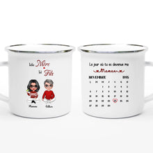 Charger l&#39;image dans la galerie, Date d&#39;anniversaire Mug Calendrier personnalisé, Fête des mères Cadeaux pour maman, Telle mère tel fils
