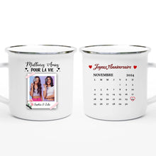 Charger l&#39;image dans la galerie, Date d&#39;anniversaire Mug Phôt Calendrier personnalisé, Anniversaire Cadeaux pour sœur, Meilleures Amies Pour Toujours
