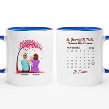 Charger l&#39;image dans la galerie, Date d&#39;anniversaire Mug personnalisé, Fête des mères Cadeaux pour maman, La Journée Où Tu Es Devenue Ma Maman
