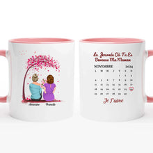 Charger l&#39;image dans la galerie, Date d&#39;anniversaire Mug personnalisé, Fête des mères Cadeaux pour maman, La Journée Où Tu Es Devenue Ma Maman
