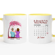 Charger l&#39;image dans la galerie, Date d&#39;anniversaire Mug personnalisé, Fête des mères Cadeaux pour maman, La Journée Où Tu Es Devenue Ma Maman
