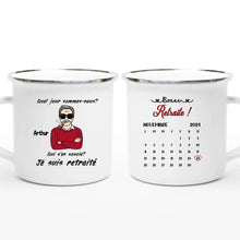 Charger l&#39;image dans la galerie, Date d&#39;anniversaire Mug Calendrier personnalisé, fête des pères Cadeaux pour Papa, La légende a pris sa retraite
