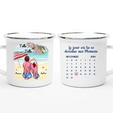 Charger l&#39;image dans la galerie, Date d&#39;anniversaire Mug personnalisé, Fête des mères Cadeaux pour maman, Plage, été, Telle mère, telle fille
