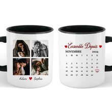 Charger l&#39;image dans la galerie, Date d&#39;anniversaire Mug Photo personnalisé,  Saint-Valentin Cadeaux pour couple, Épouse et mari, Ensemble Depuis
