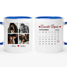 Charger l&#39;image dans la galerie, Date d&#39;anniversaire Mug Photo personnalisé,  Saint-Valentin Cadeaux pour couple, Épouse et mari, Ensemble Depuis

