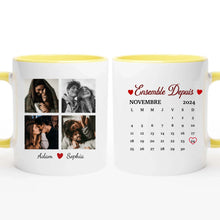 Charger l&#39;image dans la galerie, Date d&#39;anniversaire Mug Photo personnalisé,  Saint-Valentin Cadeaux pour couple, Épouse et mari, Ensemble Depuis
