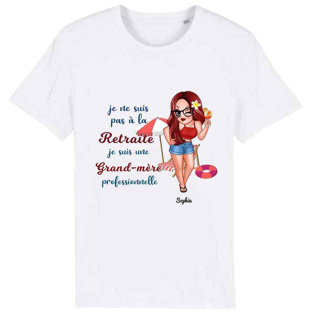 Retraite T-shirt personnalisé, Fête des mères Cadeaux pour  maman, Grand-mère, Plage, été, je ne suis pas à la retraite
